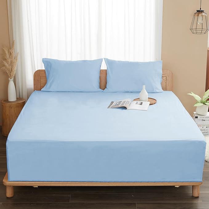 Sunflower Full Fitted Sheet, 1-Piece Deep Pocket Fitted Bottom Sheet 16" - Image 8