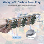Miniature Carry Case with 6 Magnetic Carbon Steel Trays, Wooden Tabletop - Image 5