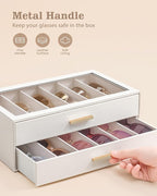 Lolalet Sunglasses Storage Box for Women, Eyewear Eye Glass Organizer - Image 5