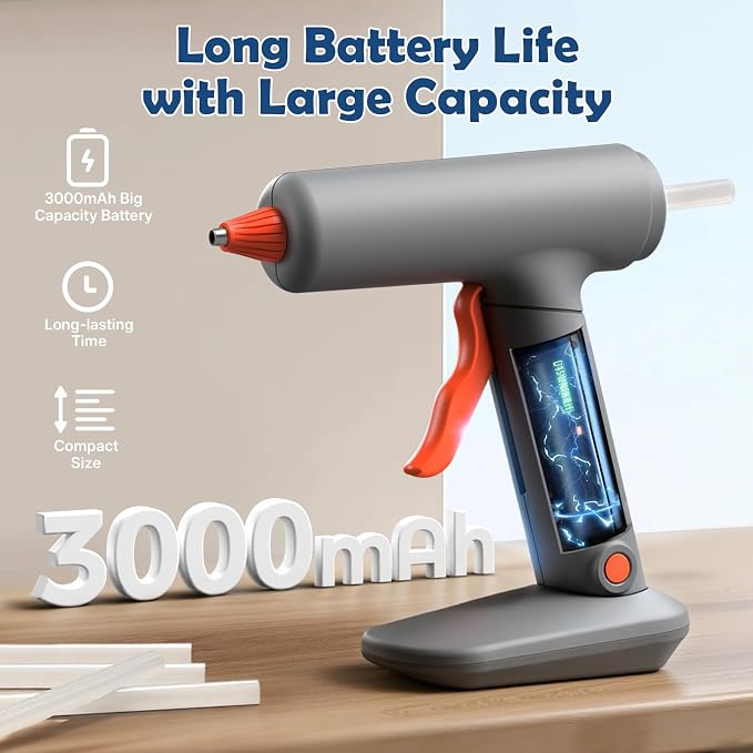 Cordless Hot Glue Gun and 40 Sticks, Fast Preheating - Image 2