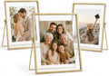 AceList Floating Picture Frame, 3 Pack 8x10 Gold Double Glass | Clear by AceList