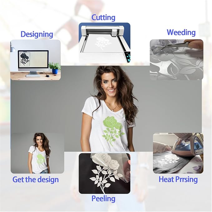 3D Puff Vinyl Heat Transfer 3 Sheets 12"x10"-Matcha Green | 3D Puff HTV 10"*12" - Image 6