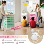 Goovilla Rolling Cart with Drawers, Utility Cart Organizer with 5 Removable - Image 5