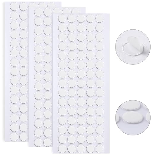 JANYUN 225 Pieces Double Sided Sticky Dot Stickers Removable Round Putty Clear by JANYUN