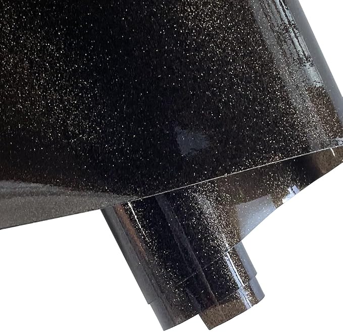 ONEART | Gray Transparent Glitter Vinyl Roll, 0.7 mm Solid Clear PVC Jelly by ONEART