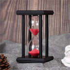 BELLAWARE Hourglass Timer with Red Sand, 15 Minute Wooden Sand Timer | Creative by BELLAWARE