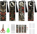 NEGEKFKX 4 Pcs Flower Cross Stitch Bookmark Kit by NEGEKFKX