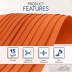 Orange EVA Foam Sheets for Crafts, 9 x 12 Inch, 2mm Thickness – Ideal for DIY - Image 4