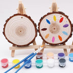 SENMUT Wood Slices 30 Pcs 3.1-3.6inch Natural Rounds Unfinished Wooden Circles - Image 2