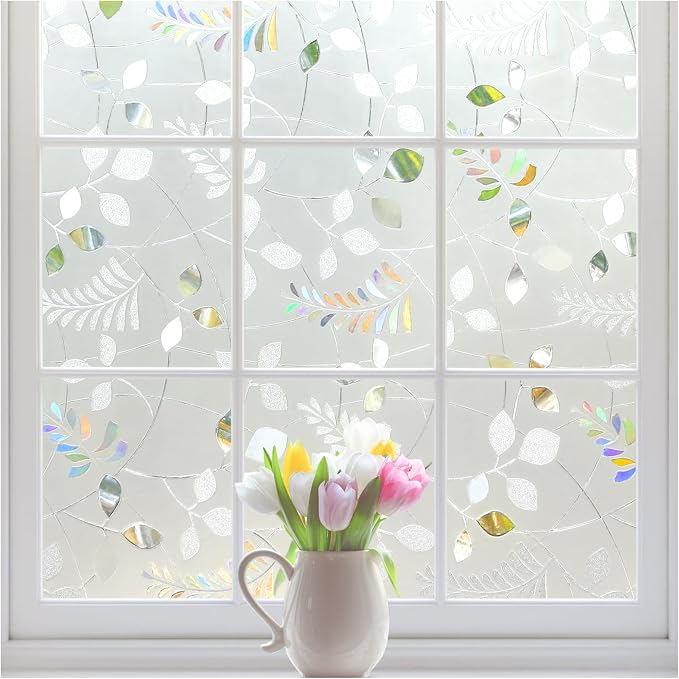 rabbitgoo Window Privacy Film, Frosted Glass Window Film, 23.6" x 157.4" | 3D by rabbitgoo