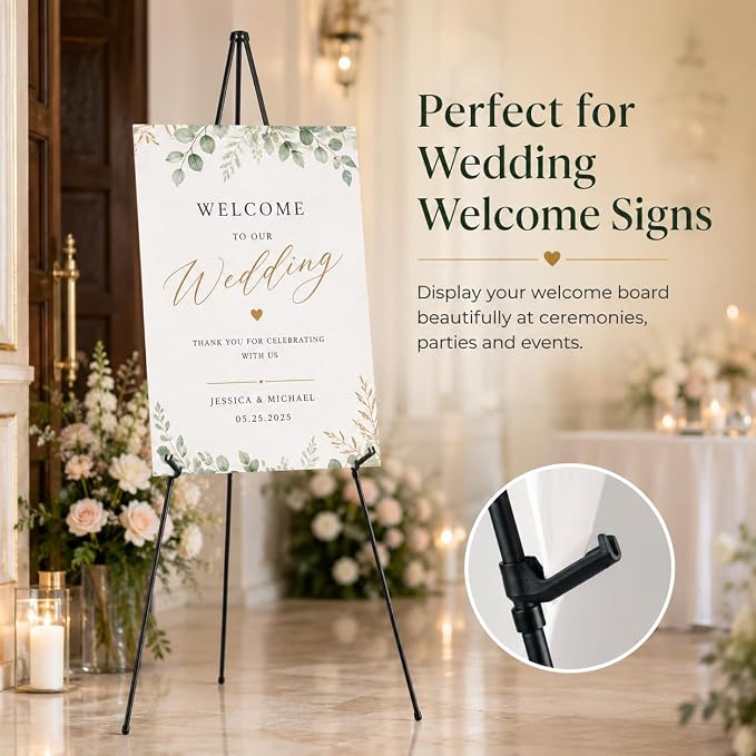 RRFTOK 3 Pack 63 in Sign Easel Stands, Instant-Fold Tripods - Image 2