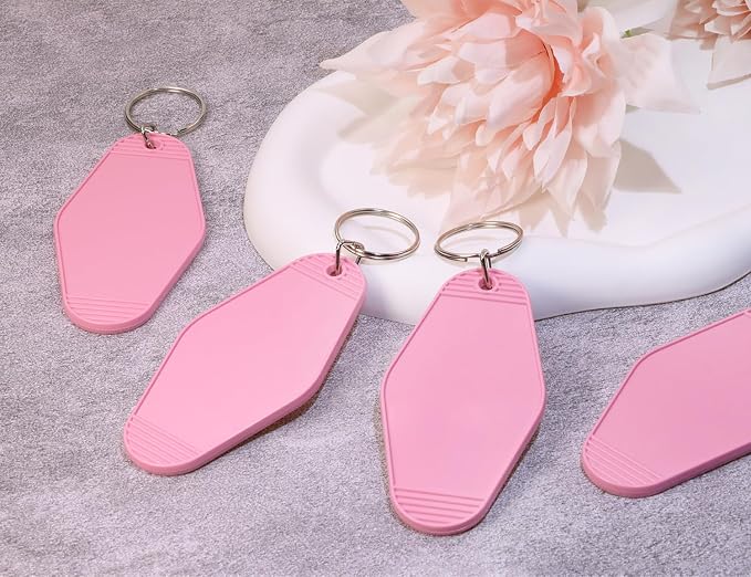 8PCS Motel Keychain Blank Hotel Key Tags Holder - Image 3