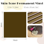 Tintnut Skin Tone Permanent Vinyl 8 Pcs 12''x10'' Dark Cacao Adhesive Vinyl | - Image 2