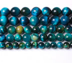 Natural Stone Blue Tiger Eye Beads Round Loose Beads by NaturalStoneBeads