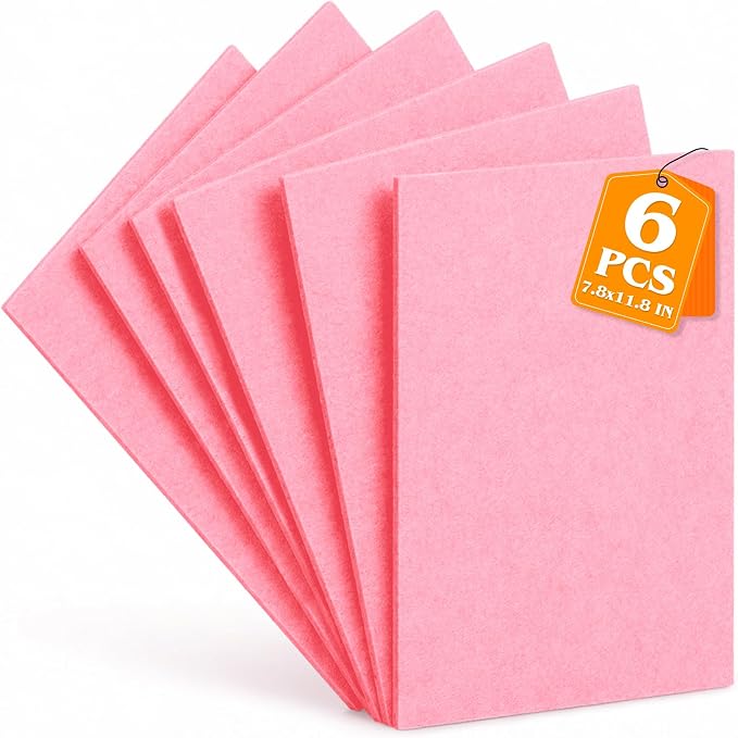 Light Pink Stiff Felt Sheets 2mm Thick by Grainear