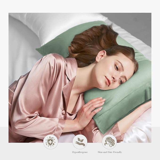 WishSmile Cooling King Pillowcases Set of 2 Breathable Cool Silky Soft Rayon - Image 2