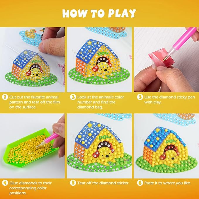 Labeol Diamond Art Kits for Kids Boys and Girls Ages 6-8-10-12 Easy to DIY - Image 3