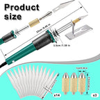 Honoson 19 Pieces Electric Hot Knife Cutter Tool, 14 Blades, 3 Chuck Sleeves - Image 2