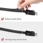 10ft - 1/4 inch Cord Protector Cable Sleeve Split Wire Loom Tubing - Image 3