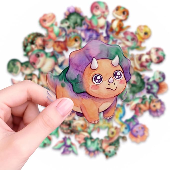 50 PCS Dinosaur Stickers for Scrapbooking Journaling Junk Journal Scrapbook - Image 6