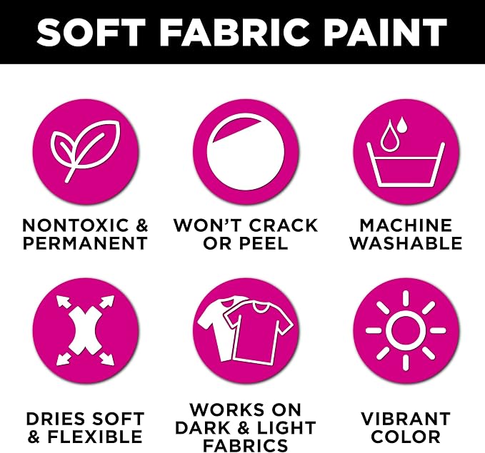 Tulip Soft Fabric Paint, Stays Soft and Flexible, Permanent Paint, - Image 2