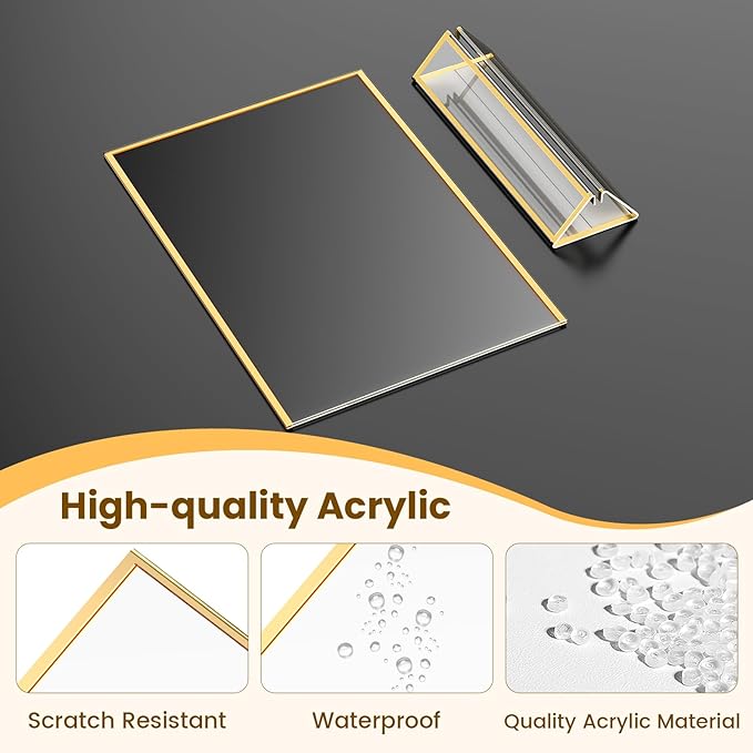 Acrylic Sign Holder Double Sided 8X10 Gold Frames - Image 3