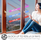 HIDBEA One Way Privacy Window Film, Daytime Mirror Reflective Heat Control UV - Image 3