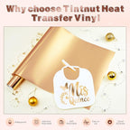 Tintnut Curry Gold Holographic HTV Vinyl Roll, easy cut & weed, stretch washable - Image 3