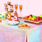 Tiamon 6 Pcs Pastel Rainbow Tablecloths Birthday Decorations Pastel Table Cloths - Image 5