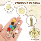 uxcell 150Pcs Upholstery Tacks, 11mmx13mm Flat Head Thumb Tack Decorative - Image 3