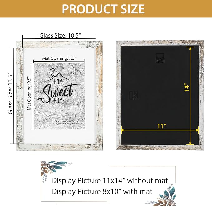 Califortree Rustic White 11x14 Picture Frame - Image 5