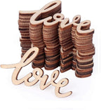 30pcs Little Love Wood Crafts DIY Cutout Wooden Slices Embellishments - Image 7