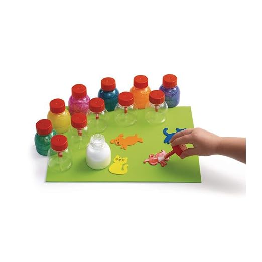 Colorations Glue Jars Set of 12, Empty Glue Bottles by Colorations