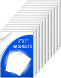 Youyole 50 Pcs 5x7 Inch Clear Acrylic Sheets 1mm/0.04" Thick Blank Panel by Ajaredlulu