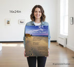 Footprints in the Sand Inspirational Wall Art-Canvas Wrapping-16x24in, - Image 5