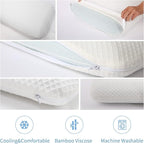 DLIGHT BD Slim 3.2" Stomach Sleeping Memory Foam Pillow-Thin, Soft Yet - Image 8