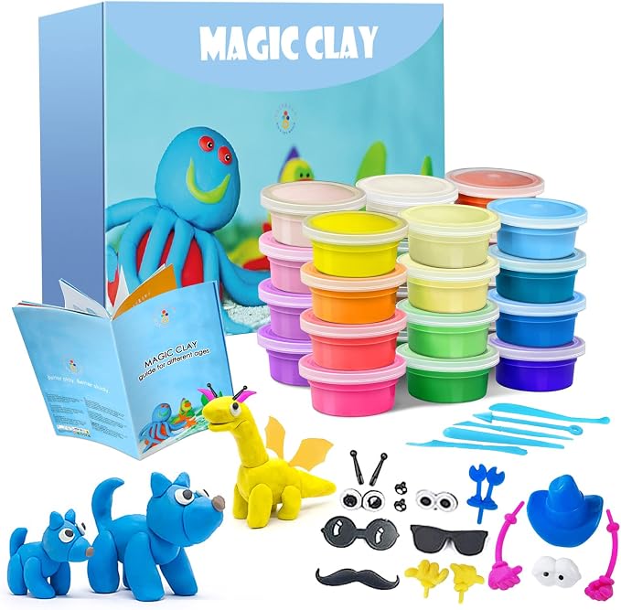 Modeling Clay Kit, 24 Colors Air Dry Clay | DIY Molding Clay by ESSENSON