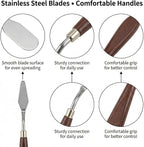 5-Piece Icing Spatula Set, Stainless Steel Cake Frosting Spatulas & Palette - Image 3
