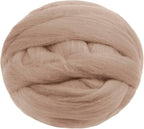 JeogYong Needle Felting Wool, 7.05oz Wool Roving Chunky Wool Yarn, Apricot Wool by JeogYong