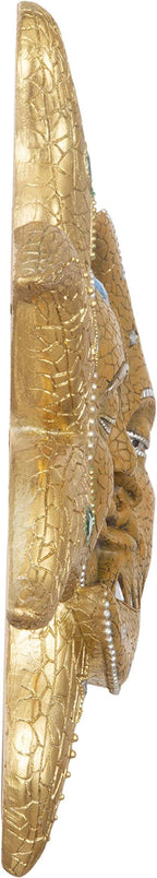 George S. Chen Imports Hand Painted Polyresin Mosaic Sun and Moon Face Wall - Image 4