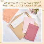 Geiserailie 4 Pcs Embossing Folders 2d/3D Embossing Machine Template Paper Card - Image 6