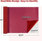 TUMIYA Red Glitter Heat Transfer Vinyl HTV Roll - Image 2