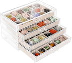 Bfttlity Acrylic Rock Display Case, 72 Grids Rock Collection Box by Bfttlity