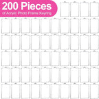 Yaomiao Acrylic Photo Frame Keychain Holder Photo Picture Insert Blank Keyring - Image 5