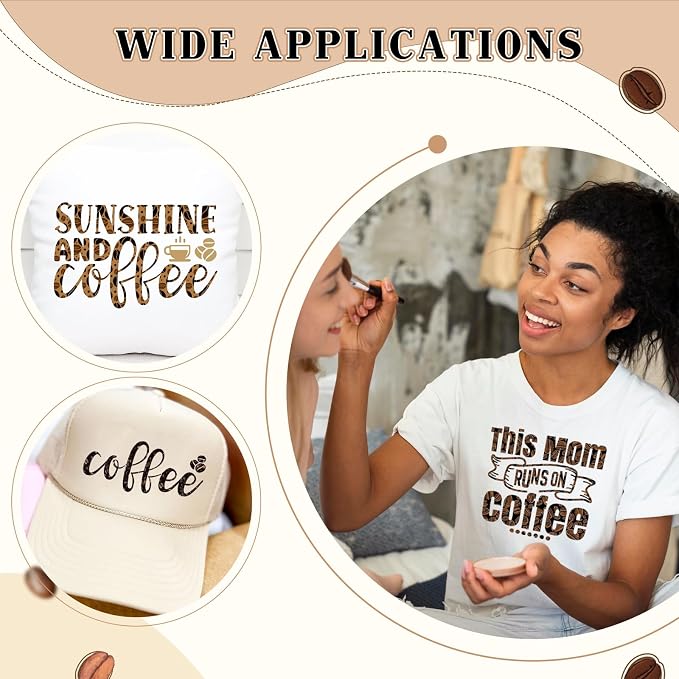 Tintnut Coffee Bean Heat Transfer Vinyl, stretch washable, works - Image 4