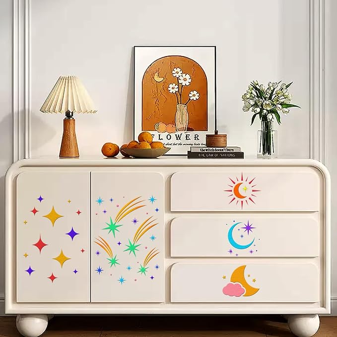 18 PCS Large Star Stencil for Painting Reusable Paint Stencils for Walls - Image 3
