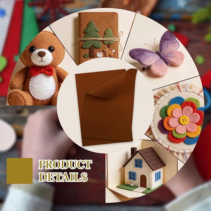 12 Pcs Felt Sheets, 7x11 Inch Stiff Felt - Image 4