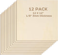LotFancy Basswood Sheets for Craft, 12 Pack, 3mm Thick Plywood Sheets, by LotFancy
