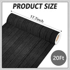 Qyeahkj Wood Grain Bulletin Board Paper Roll Rustic Bulletin Board Background - Image 2