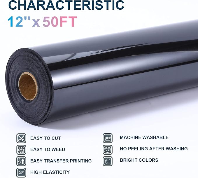 XSEINO Transfer Vinyl Roll, Iron on Vinyl Roll - Image 2